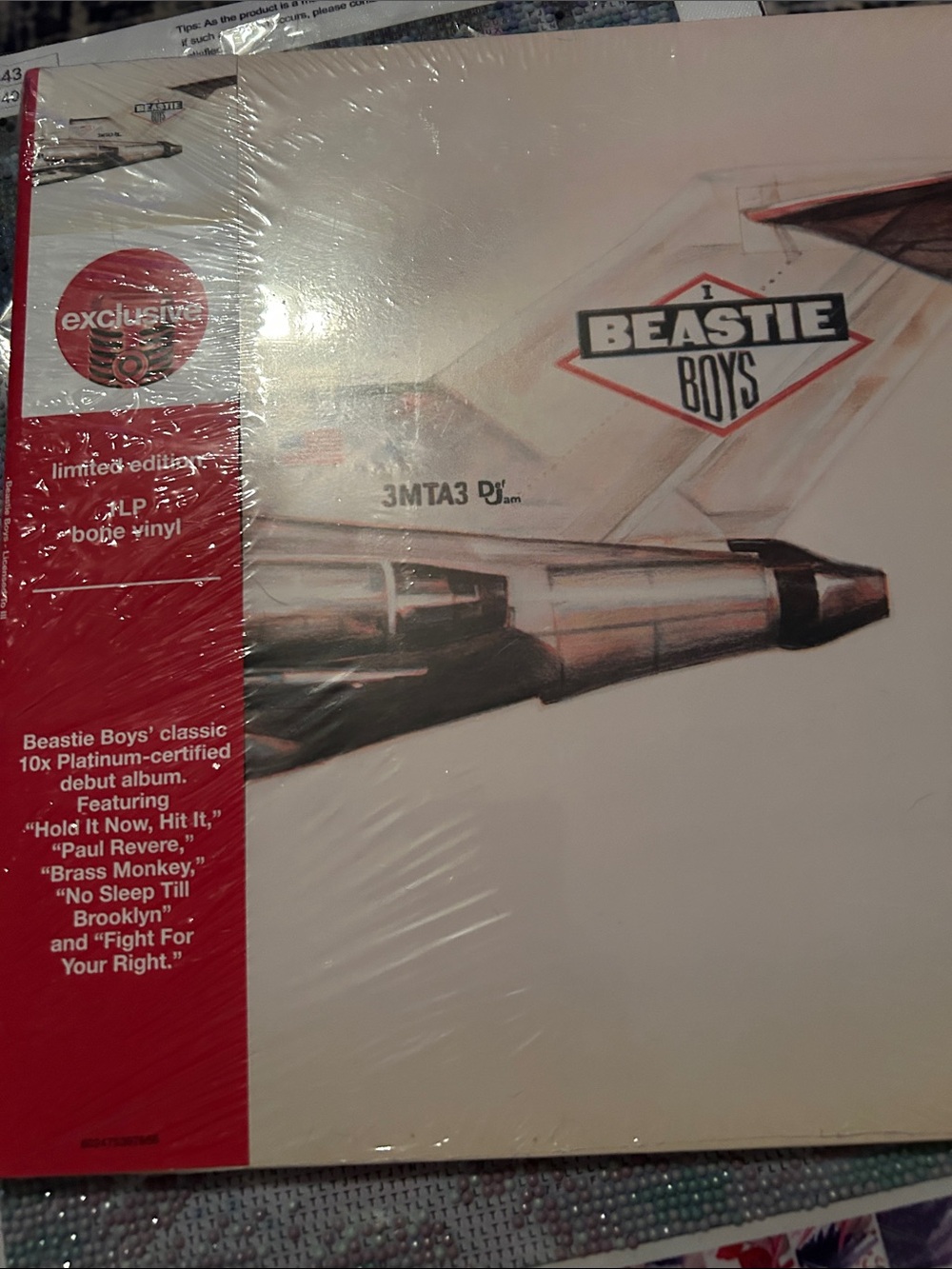 Beastie Boys Licensed Vinyl LP - White Cover with Red Accent